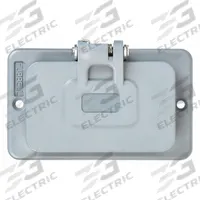 HUBBELL WIRING DEVICE-KELLEMS Weatherproof Cover: Portable Outlet Box Cover, GFCI Receptacles, 3R (MPN HBL3061). Key specifications — Color: Gray; Brand: HUBBELL WIRING DEVICE-KELLEMS.
