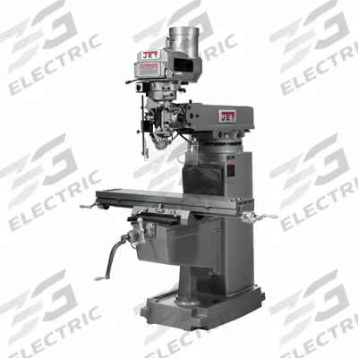 JET Vertical Milling Machine: JTM-1050VS2, Belt Drive, 3 hp - Variable-Speed Vertical Milling Machines with DRO & X-Axis Powerfeed