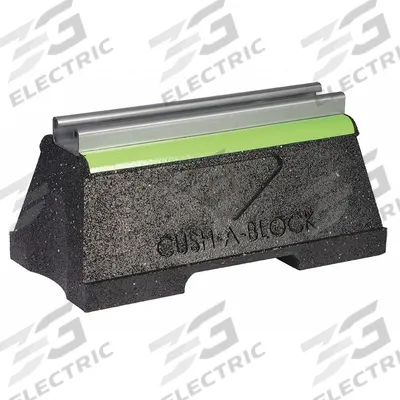 ZSI Cushion Support: Rubber Base, Galvanized Steel, 10.5 in Overall Lg - Support Blocks with Strut Channel