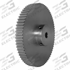DAYTON Timing Pulley: Modified Curvilinear, Fixed, For GT Timing Belt Section, For 9 mm Belt Wd (MPN 72-5P09-6A5). Key specifications — Brand: DAYTON; Finish: Clear Anodized; For Belt Series: Powerhouse®.