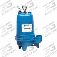 GOULDS Sewage Ejector Pump: Cast Iron, Single Phase, 1 hp, 230V AC, 180 gpm Flow Rate @ 10' of Head (MPN WS1012B). Key specifications — Impeller Material: Cast Iron; Rated Voltage: 230V AC; Brand: GOULDS; Discharge Orientation: Vertical; Switch: Not Included.