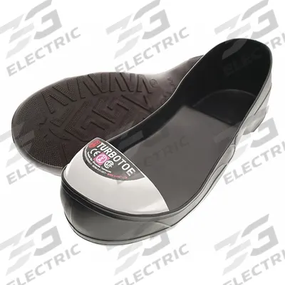 IMPACTO Overshoe: For Size 6 to 7, Unisex, Chevron, Black/White, Steel Toe, S, Safety-Toe - Full-Soled Safety Toe Overshoes