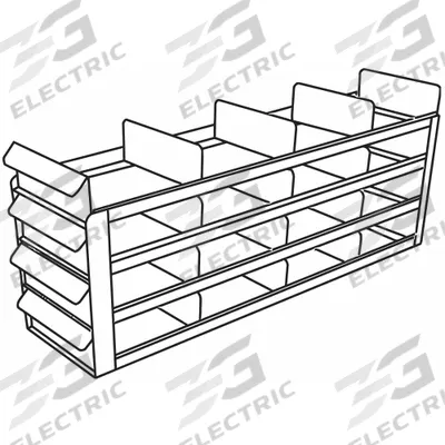 ARGOS TECHNOLOGIES Freezer Sliding Tray Rack: 22 in Overall Lg, 5 1/2 in Overall Wd, Stainless Steel - Cold Storage Racks