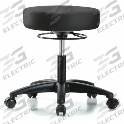 APPROVED VENDOR Cleanroom Stool: Vinyl, Ht Range 18 in to 23 in, 17 in Seat Wd, 17 in Seat Dp - Vinyl Lab Stools