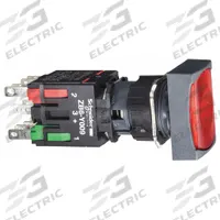 SCHNEIDER Illuminated Push Button: Illuminated, Flush Profile, Non-Metallic, 16 mm, 1NO/1NC (MPN XB6DF4B5B). Key specifications — Brand: SCHNEIDER; Action: Maintained; Series: XB6; Terminal Connection: Quick Connect; Push Button Material Type: Non-Metallic.