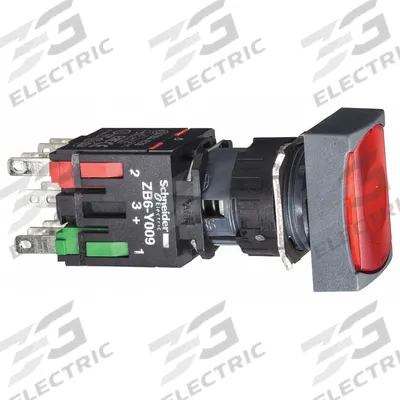 SCHNEIDER Illuminated Push Button: Illuminated, Flush Profile, Non-Metallic, 16 mm - Illuminated Flush-Mount Push Buttons