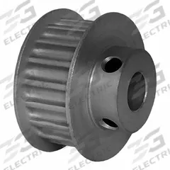 DAYTON Timing Pulley: Curvilinear, Fixed, For HTD Timing Belt Section, For 9 mm Belt Wd, 18 Teeth (MPN 18-5M09M6FA8). Key specifications — Brand: DAYTON; Finish: Clear Anodized; For Belt Series: Powerhouse®.