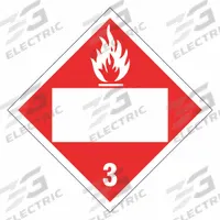 STRANCO INC DOT Container Placard: Flame, 10 3/4 in x 10 3/4 in, 10 3/4 in Label Ht, Rigid Styrene (MPN DOTP-0039-PS). Key specifications — Brand: STRANCO INC; Message: Flame.