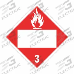 STRANCO INC DOT Container Placard: Flame, 10 3/4 in x 10 3/4 in, 10 3/4 in Label Ht, Rigid Styrene (MPN DOTP-0039-PS). Key specifications — Brand: STRANCO INC; Message: Flame.