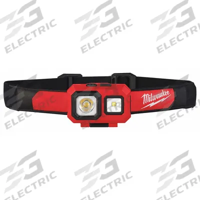 MILWAUKEE Headlamp: 450 lm Max. Brightness, 25 hr Max Run Time, 100 m Max Beam - Headlamps