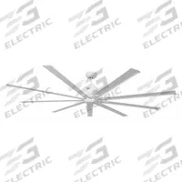 DAYTON Ceiling Fan: 7,500 cfm_8,000 cfm_8,200 cfm_8,800 cfm_9,000 cfm_9,400 cfm Airflow, 6 Speeds (MPN 7DX27). Key specifications — Voltage: 120V AC; Light Kit: No; Number of Speeds: 6; Phase: Single; Current: 0.5 A; Brand: DAYTON.
