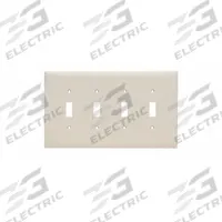 LEGRAND Wall Plate: Toggle, 4 Gang, Almond, Jumbo Size (MPN TPJ4LA). Key specifications — Brand: LEGRAND; Material: Nylon.