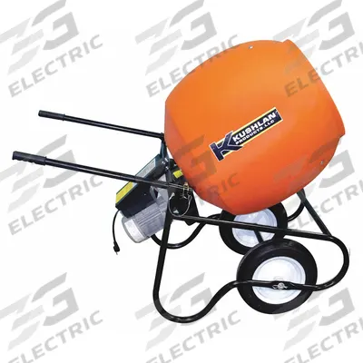 KUSHLAN PRODUCTS Corded Concrete Mixer: For use with Concrete/Mortar, 6 cu ft Drum Capacity - Corded Cement Mixers
