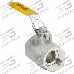 APPROVED VENDOR Manual Two-Way Ball Valve: 1 1/2 in, 316 Stainless Steel, Straight Valve Body, PTFE (MPN 06Q221N06112). Key specifications — Brand: APPROVED VENDOR; Handle: Locking Lever.