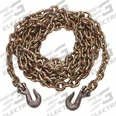 KINEDYNE Straight Chain: 20 ft Overall Lg, Carbon Steel, Welded, 1.36 lb Wt per Foot - Tie Down Chains