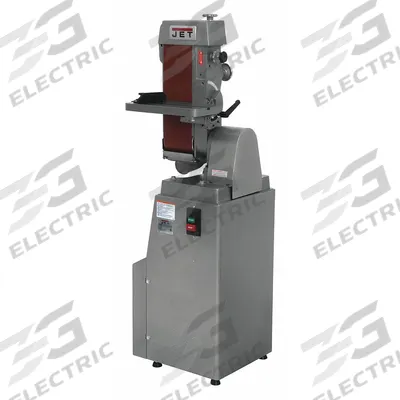 JET Belt Finishing Machine: For Metal, 230/460 V, Three-Phase, 1.5 hp, 6 in Belt Wd - Floor Standing Belt Machines