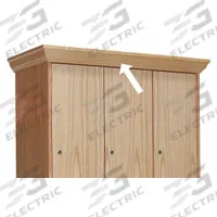 HALLOWELL Crown Molding: 45 in x 3/4 in x 4 in, For 45 in Locker Wd, For 15 in Locker Dp, Red Oak (MPN WCM45W-RO). Key specifications — Manufacturer Part Number: WCM45W-RO; Brand: HALLOWELL; Material: Furniture Grade Plywood With Veneer; Product Type: Front Crown Molding; Color: Red Oak.