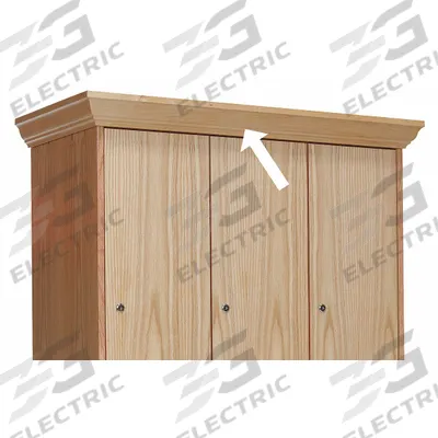 HALLOWELL Crown Molding: 45 in x 3/4 in x 4 in, For 45 in Locker Wd, For 15 in Locker Dp - Crown Molding for Solid Wood Wardrobe Lockers