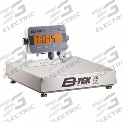 B-TEK Industrial Bench Scale: 24 in x 24 in, IP66, Corded Remote - Bench Scales with Remote Indicator