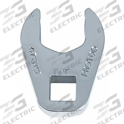 PROTO Crowfoot Socket Wrench: Alloy Steel, Chrome, 1/4 in Drive Size - Metric Open End Crowfoot Wrenches