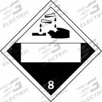 BRADY DOT Container Placard: 8, 10 3/4 in x 10 3/4 in, 10 3/4 in Label Ht, 10 3/4 in Label Wd (MPN 60387). Key specifications — Brand: BRADY; Message: 8.