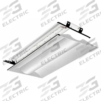 LITHONIA LIGHTING LED Troffer Retrofit Kit: 4 ft Lg, 2 ft Wd, 5,209 lm, 4000K, 39.1 W - LED Center-Basket Troffer Retrofit Kits