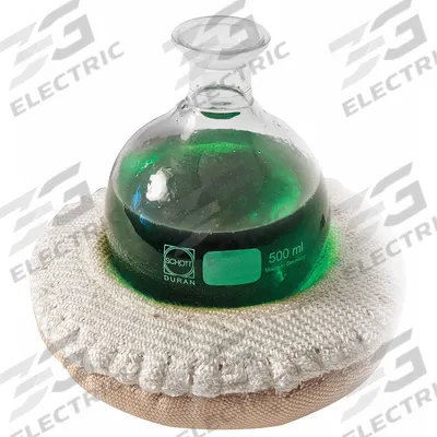 BRISKHEAT Heating Mantle: 1 L Capacity, 380 W Watt - Max, Fiberglass Cloth - Cloth-Housed Lower Hemispherical Heating Mantles