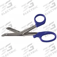 EMI EMT Shear: EMS Shear, Stainless Steel, Angled/Rounded, Plastic, 5 1/2 in Overall Lg, Reusable (MPN 1096 BLUE). Key specifications — Disposability: Reusable; Product Type: EMS Shear; Color: Blue; Blade Material: Stainless Steel; Handle Material: Plastic; Brand: EMI; Blade End Type: Rounded.