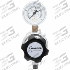 HARRIS High Purity Gas Regulator: Single Stage, 1/4" NPT F Inlet, 1/4" NPT F Outlet, 250 psig (MPN 703250000D). Key specifications — Brand: HARRIS; Manufacturer Part Number: 703250000D; Diaphragm Material: Stainless Steel; Outlet Connection: 1/4" NPT F; Inlet Connection: 1/4" NPT F.