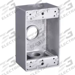 BELL Electrical Box: Aluminum, Rectangular, 1 Gangs, 3/4 in Hub Size, 18.3 cu in Capacity, Gray (MPN 5324-0). Key specifications — Color: Gray; Brand: BELL.