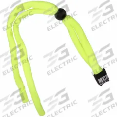 MCR SAFETY Eyewear Retainer: Solid, 28 in Overall Lg, High-Visibility Yellow, Slip-On, Adj (MPN 220HY). Key specifications — Features: Adjustable; Color: High-Visibility Yellow; Brand: MCR SAFETY.