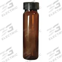 QORPAK Vial: 40 mL, Includes Closure, Phenolic, 27.5 mm Body Dia, Square, Amber, Sample (MPN GLC-04892). Key specifications — Body Color: Amber; Screw Closure Size: 24-400 mm; Brand: QORPAK; Bottom Shape: Square; Self-Standing: Self-Standing.