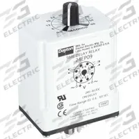 DAYTON Single Function Time Delay Relay: Socket Mounted, 24V AC/DC, 10 A, 8 Pins/Terminals, On Delay (MPN 24EP09). Key specifications — Brand: DAYTON.