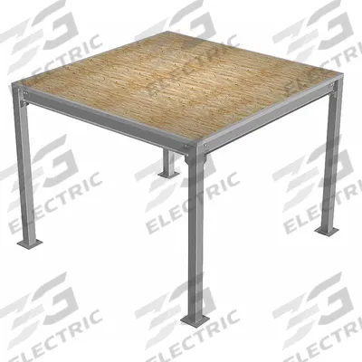 PORTA-KING Platform Mezzanine: 12 ft x 20 ft x 9 ft, Unassembled, 240 sq ft - Standard Deck