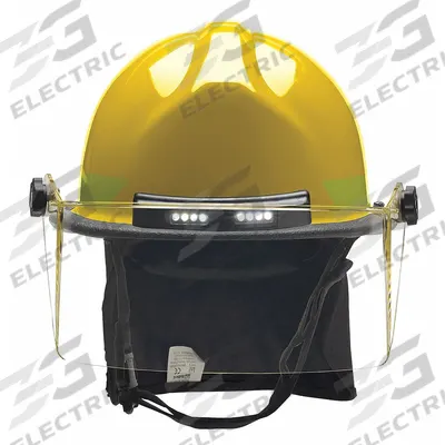 BULLARD Fire Helmet: Yellow, Fiberglass, Modern Rear Brim