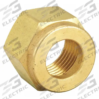 PARKER Compression Fitting Nut: 5/8 in OD Size, Compression, Brass - Double-Ferrule Brass Compression Fittings