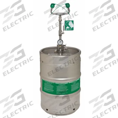 HAWS Portable Eyewash: Pressurized, 15 gal Cap, Eyes and Face, Water Preservative - Pressurized Portable Eyewash Stations