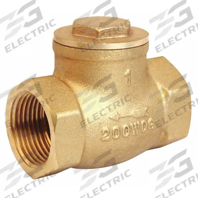 APPROVED VENDOR Swing Check Valve: Swing, Inline Valve Body, 1 1/2 in Pipe Size, FNPT x FNPT - Brass Inline Swing Check Valves