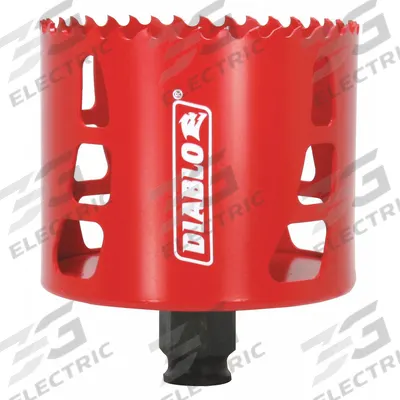 DIABLO Hole Saw: 3 1/8 in Saw Dia., 4 Teeth per Inch, 2 3/8 in Max. Cutting Dp - Multi-Material-Cutting Hole Saws without Arbor
