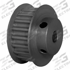 DAYTON Timing Pulley: Modified Curvilinear, Fixed, For GT Timing Belt Section, For 9 mm Belt Wd (MPN 20-5P09M6FA6). Key specifications — Brand: DAYTON; Finish: Clear Anodized; For Belt Series: Powerhouse®.