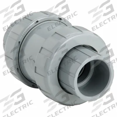 HAYWARD Check Valve: Ball, Inline Valve Body, CPVC, 1 1/2 in Pipe Size, True Union Socket/NPT - CPVC Ball Check Valves