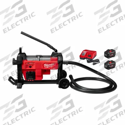 MILWAUKEE Drain Gun Kit: Cordless, M18, 8 in Max. Pipe Dia. - Milwaukee Cordless Sectional Machines