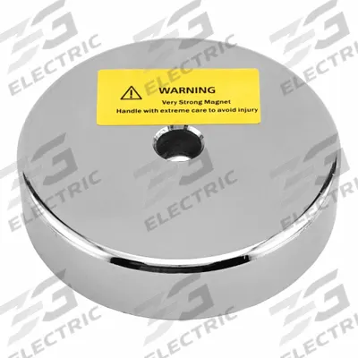 APPROVED VENDOR Rare Earth Magnet: Neodymium, 3 in Outside Dia, 0.406" Tap Size, 0.75 in Thick - Cup Rare Earth Magnets