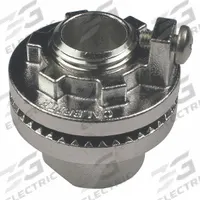 CALBRITE Grounding Lug Hubs for RMC/IMC: 1 1/4 in Trade Size, 1 31/32 in Overall Lg (MPN S61200LTV2). Key specifications — Insulated: No; Thread Size: 1-1/4"-11-1/2; Thread Type: NPT; Brand: CALBRITE.