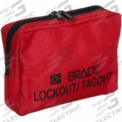 BRADY Lockout Pouch: No Padlocks, Pouch - Portable Unfilled Lockout Kits