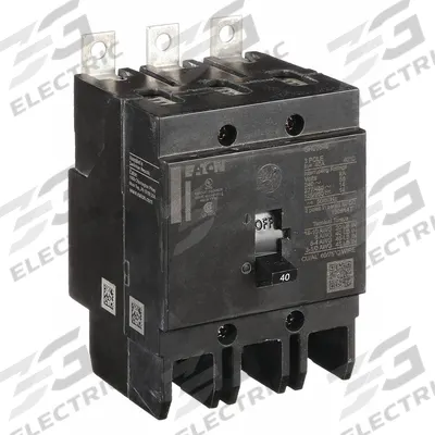 EATON Miniature Circuit Breaker: 40 A, 277/480V AC, Three Phase, 14kA at 277/480V AC - GHB Series, Bolt-On Eaton Cutler-Hammer Miniature Circuit Breakers