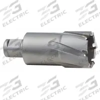 MILWAUKEE Annular Cutter: 1 9/16 in Cutter Dia, 2 in Max Cutting Dp, Bright, Carbide, Weldon Flat (MPN 49-59-4156). Key specifications — attr253884: No; attr253885: Bright; attr253886: Carbide; attr253887: Weldon Flat; attr253888: Fractional Inch; attr277149: MILWAUKEE.