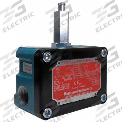 Honeywell Non Plug-In Limit Switch: Plunger Actuator, Metallic, Plunger, 2 Mounting Holes - Top-Mount Plunger Limit Switches