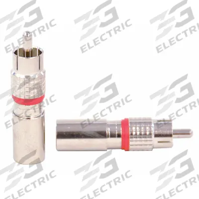DOLPHIN COMPONENTS CORP Coaxial Connector: Male, Connector, Silver, Compression, RG-59, RCA - RCA Coaxial Connectors