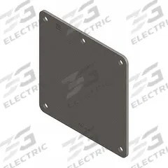 Wireway Closure Plate: 4 in Wd, 4 in Ht, 5 3/8 in Lg, Steel, Set of Screws to Join Sections/Gasket (MPN F44LP). Key specifications — Brand: HOFFMAN; With Knockouts: No.